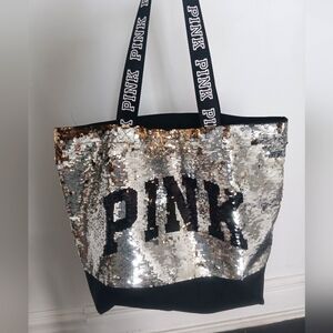 Victoria's Secret Pink Sequin Weekender Bag
